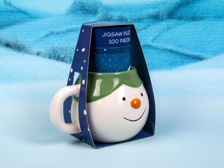 Snowman Mug and Puzzle Set
